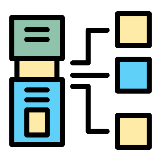 데이터 센터 Generic color lineal-color icon
