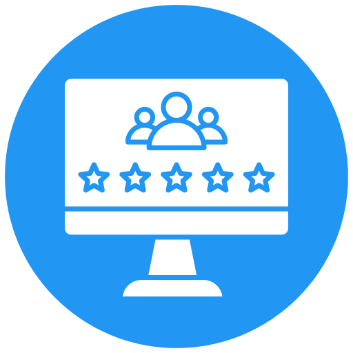 Customer reviews Generic color fill icon