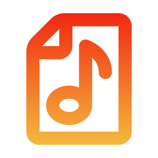 muziekbestand Generic gradient outline icoon