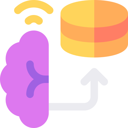 serwer mózgu Basic Rounded Flat ikona