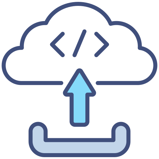 Cloud upload Generic color lineal-color icon
