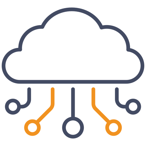 Cloud hosting Generic color outline icon