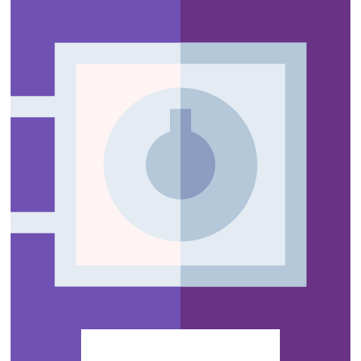 caja de seguridad Basic Straight Flat icono