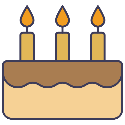pastel de cumpleaños Generic color lineal-color icono