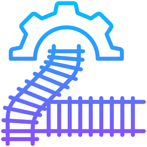 Железнодорожные пути Generic gradient outline иконка