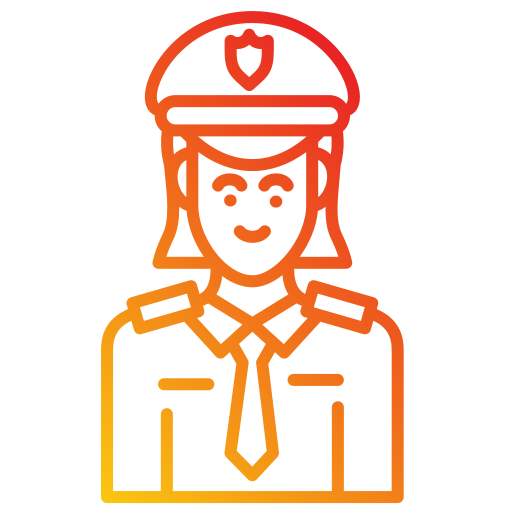 policja Generic gradient outline ikona
