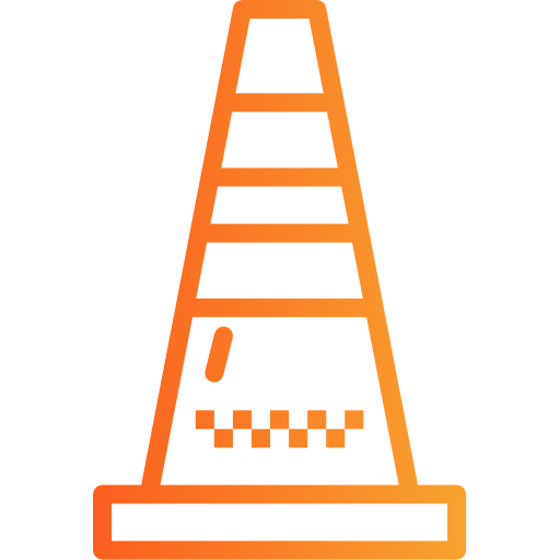Traffic cone Smalllikeart Gradient icon