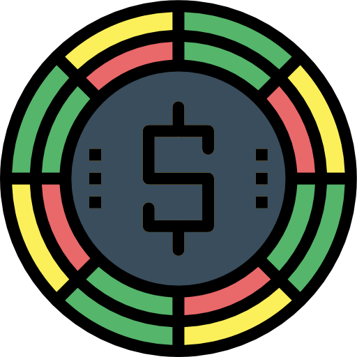 Żeton do pokera Smalllikeart Lineal Color ikona
