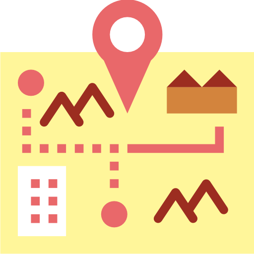 Map Smalllikeart Flat icon