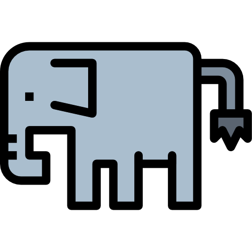 elefante Smalllikeart Lineal Color icona