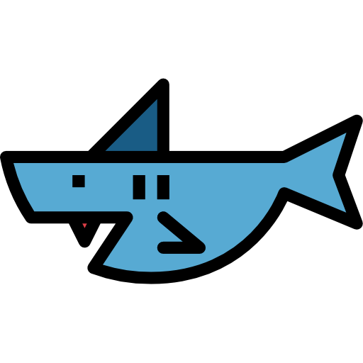 鮫 Smalllikeart Lineal Color icon