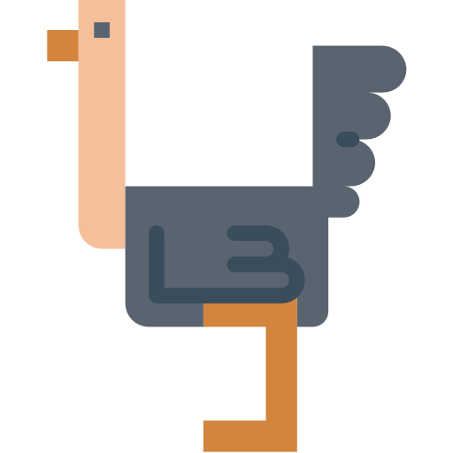 Ostrich Smalllikeart Flat icon