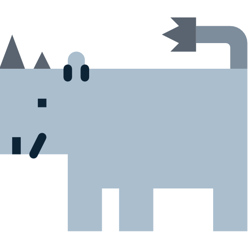 Rhinoceros Smalllikeart Flat icon