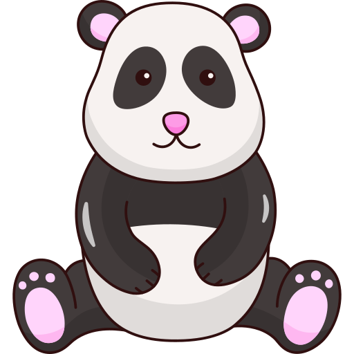 panda Generic color lineal-color icoon