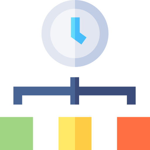 chronologie Basic Straight Flat Icône