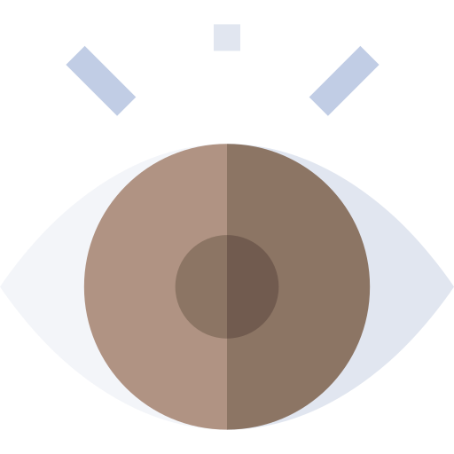 visión Basic Straight Flat icono