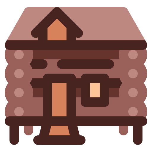 houten hut Generic color fill icoon