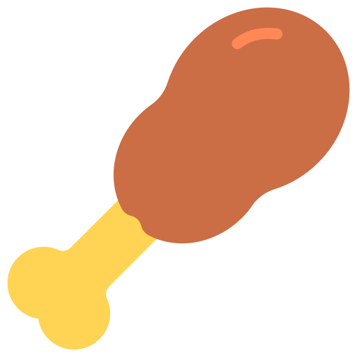 Chicken leg Generic color fill icon