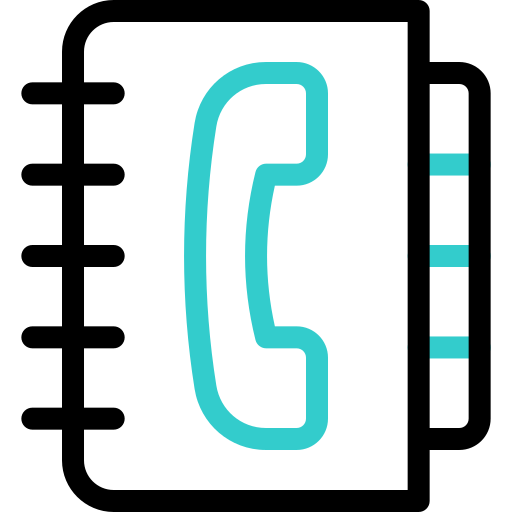 guía telefónica Basic Accent Outline icono