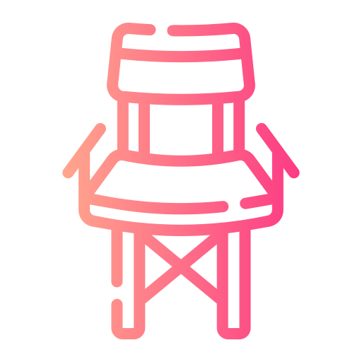 krzesło reżyserskie Generic gradient outline ikona