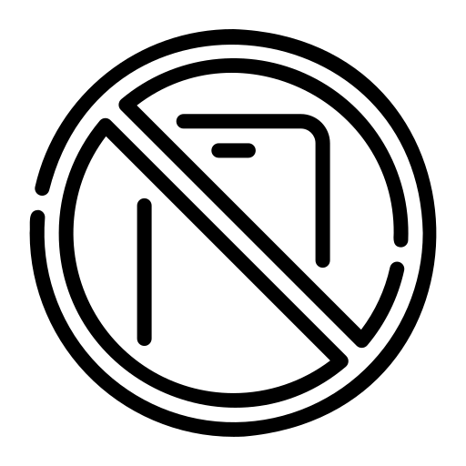 電話なし Generic black outline icon