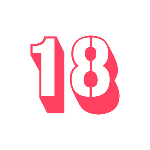numer 18 Generic color fill ikona