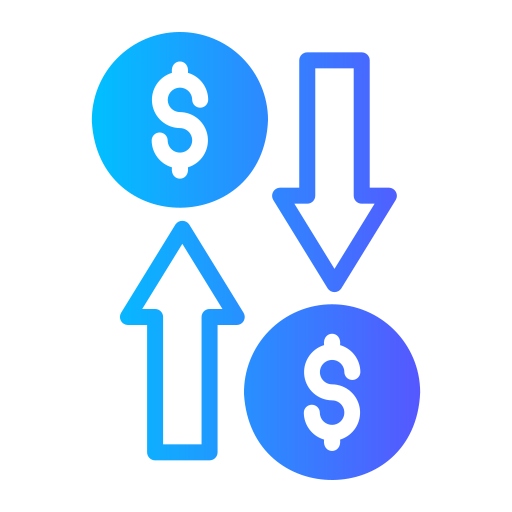 Dollar arrow Generic gradient fill icon