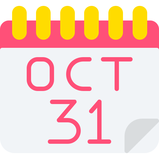 October 31 Generic color fill icon