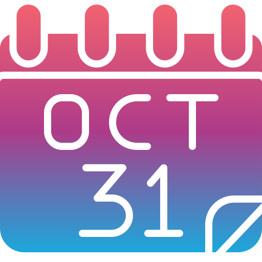 31 октября Generic gradient fill иконка
