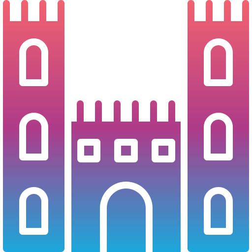 zamek Generic gradient fill ikona