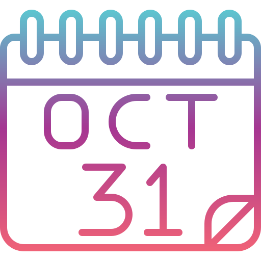October 31 Generic gradient outline icon