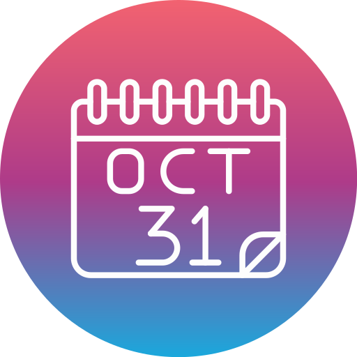 October 31 Generic gradient fill icon