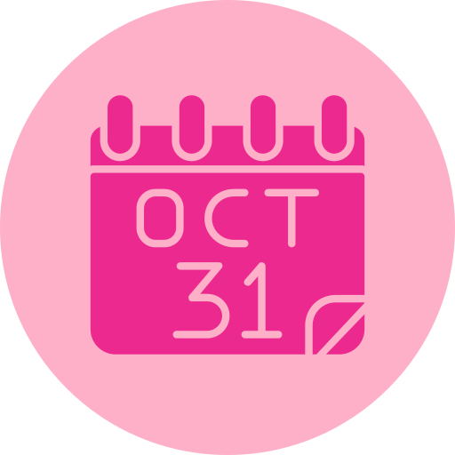 31 ottobre Generic color fill icona