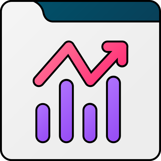 estadística Generic gradient lineal-color icono