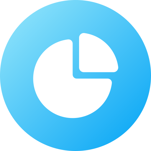 gráfico circular Generic gradient fill icono