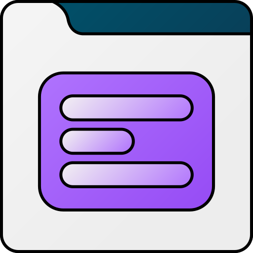 문서 Generic gradient lineal-color icon