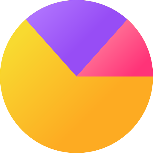 wykres kołowy Generic gradient fill ikona