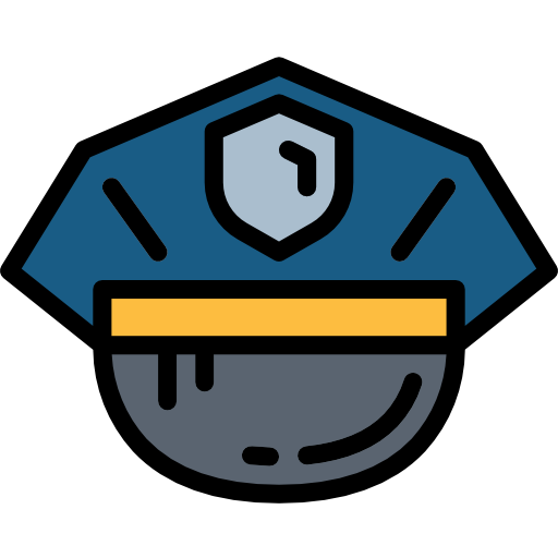 Шляпа полиции Smalllikeart Lineal Color иконка