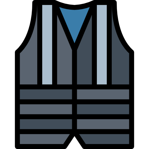 Bulletproof vest Smalllikeart Lineal Color icon