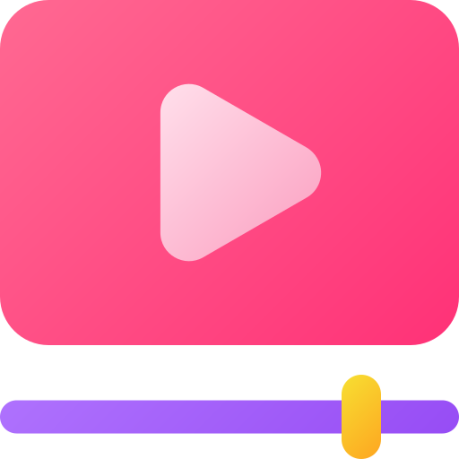 Video player Generic gradient fill icon