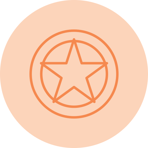 Звездный пятиугольник Generic color fill иконка