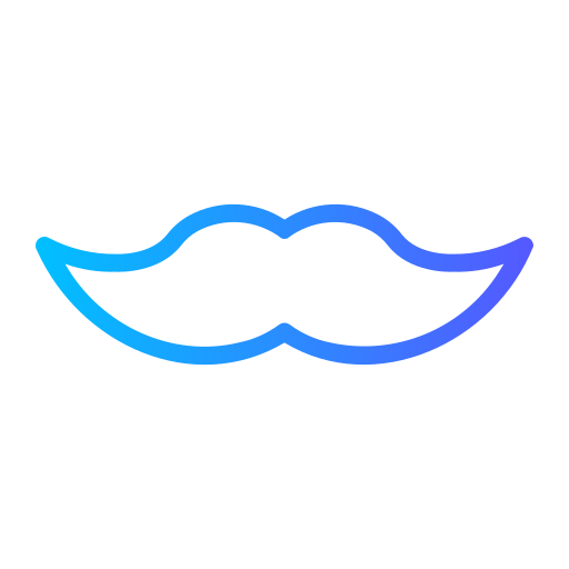 moustache Generic gradient outline Icône