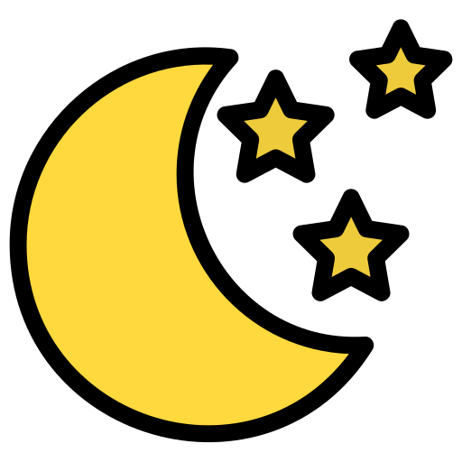 księżyc i gwiazdy Generic color lineal-color ikona