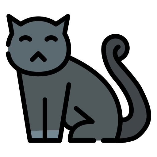 zwarte kat Generic color lineal-color icoon