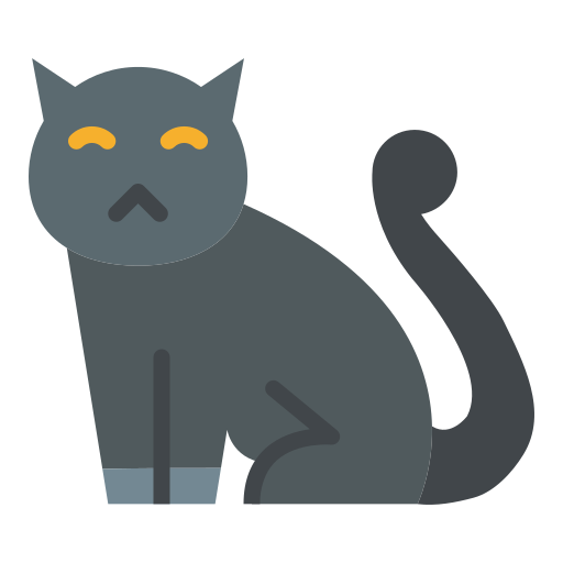 zwarte kat Generic color fill icoon