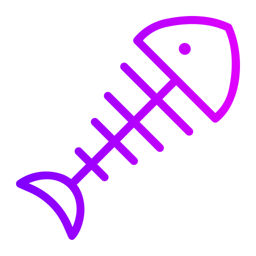 Рыбья кость Generic gradient outline иконка