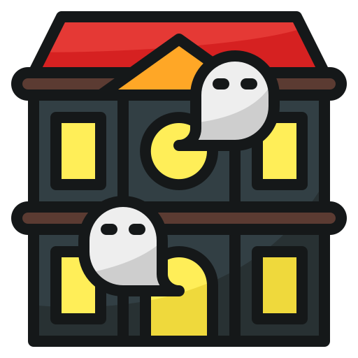 Дом с привидениями Generic color lineal-color иконка