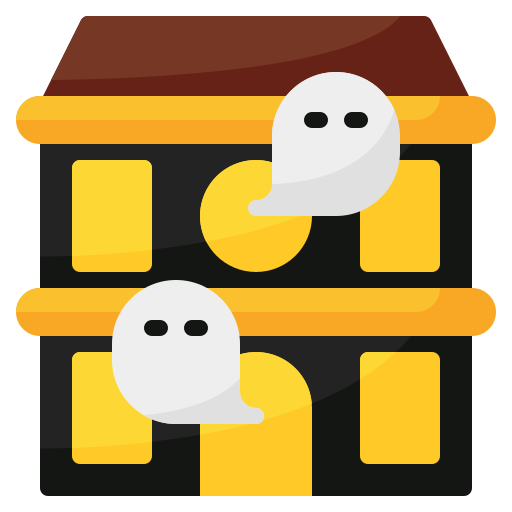 Дом с привидениями Generic color fill иконка