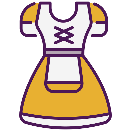 Широкая юбка в сборку Generic color lineal-color иконка