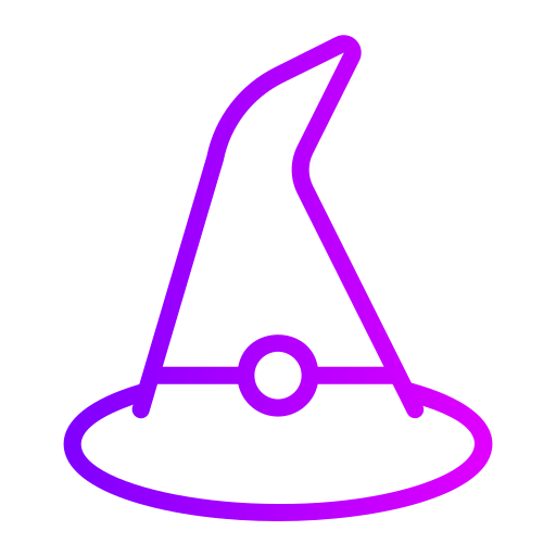 Шляпа ведьмы Generic gradient outline иконка